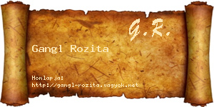 Gangl Rozita névjegykártya